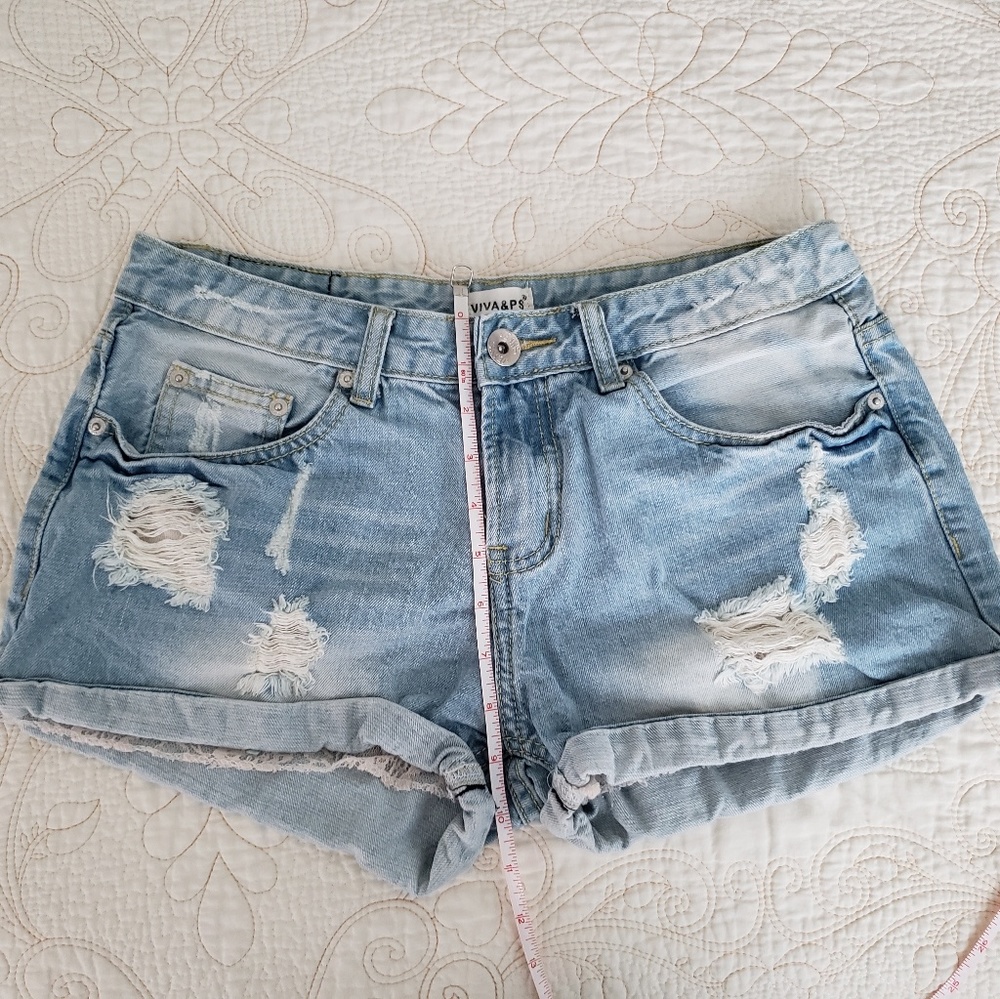 VIVA & PS Jeans Denim Shorts - Picture 8 of 8
